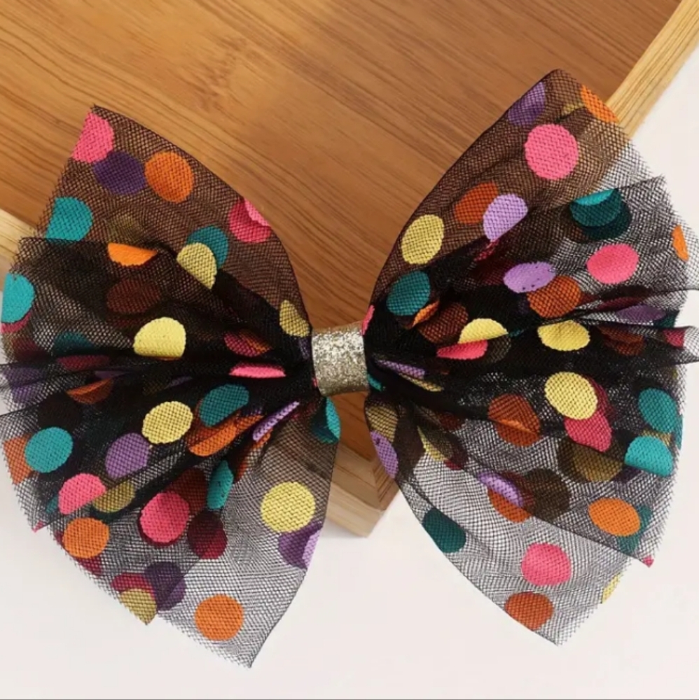 Polka Dot Princess Hair Bow Set